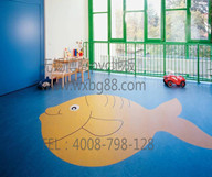 兒童卡通PVC地板保護(hù)孩子安全健康，家長放心